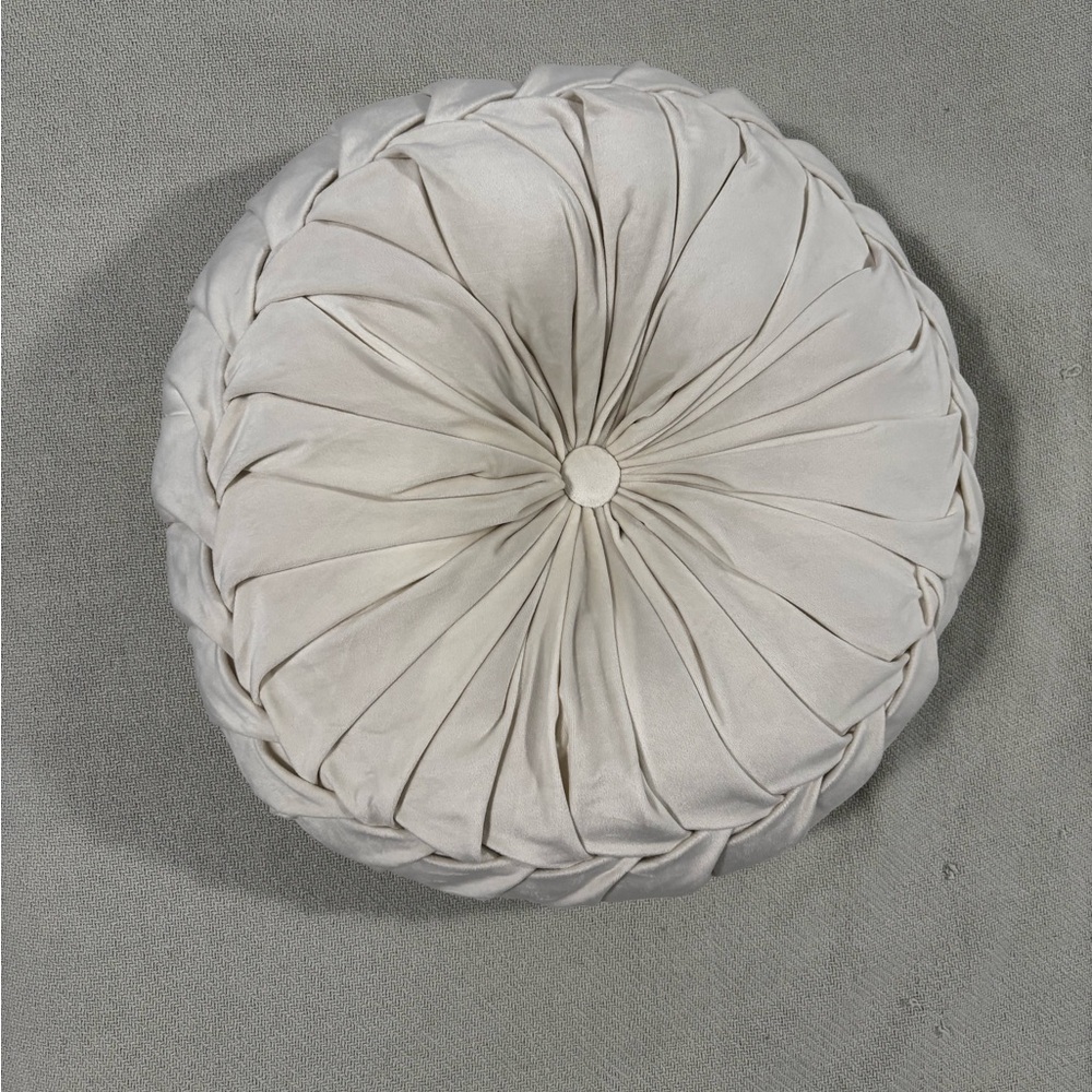 Elegant Round Cream Pillow